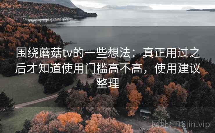 围绕蘑菇tv的一些想法：真正用过之后才知道使用门槛高不高，使用建议整理