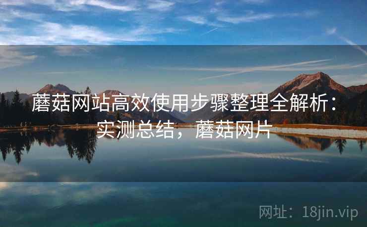 蘑菇网站高效使用步骤整理全解析：实测总结，蘑菇网片