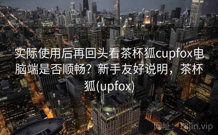 实际使用后再回头看茶杯狐cupfox电脑端是否顺畅？新手友好说明，茶杯狐(upfox)